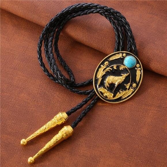 Retro Bolo tie, Handmade Cowboy Tie 025 - Picture 1 of 7